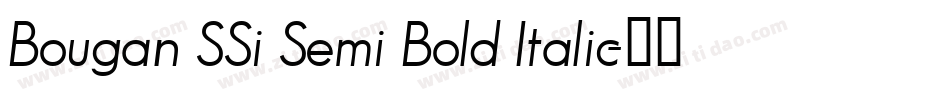 Bougan SSi Semi Bold Italic字体转换